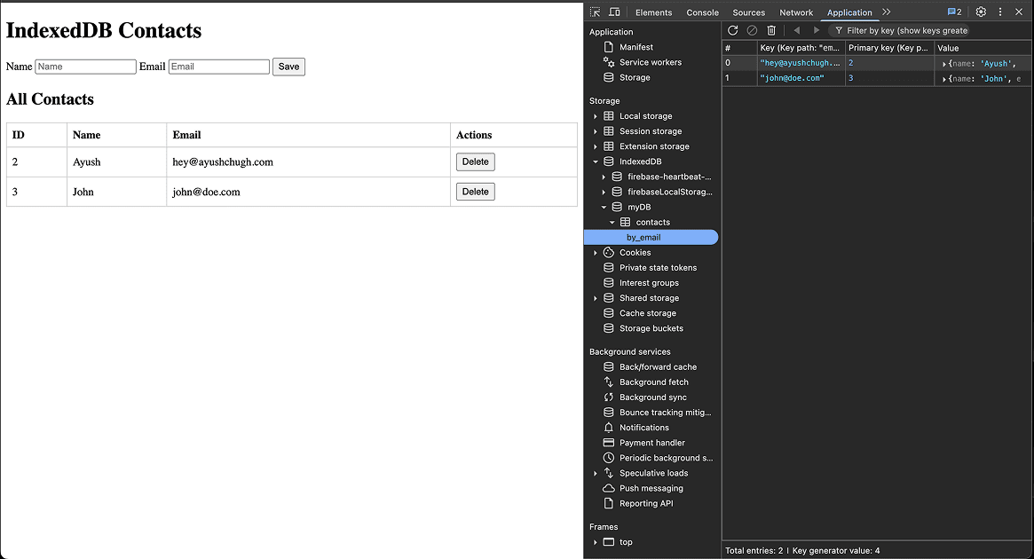 output of above codebase